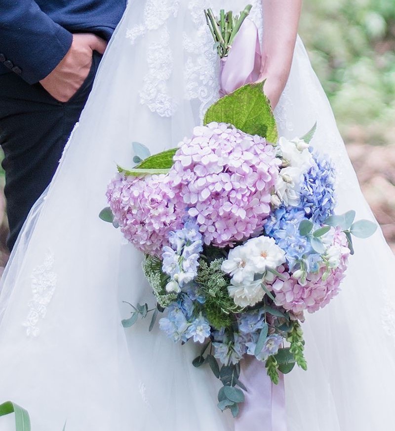 Mẫu những bó hoa cưới cẩm tú cầu cầm tay cô dâu đẹp xuất sắc