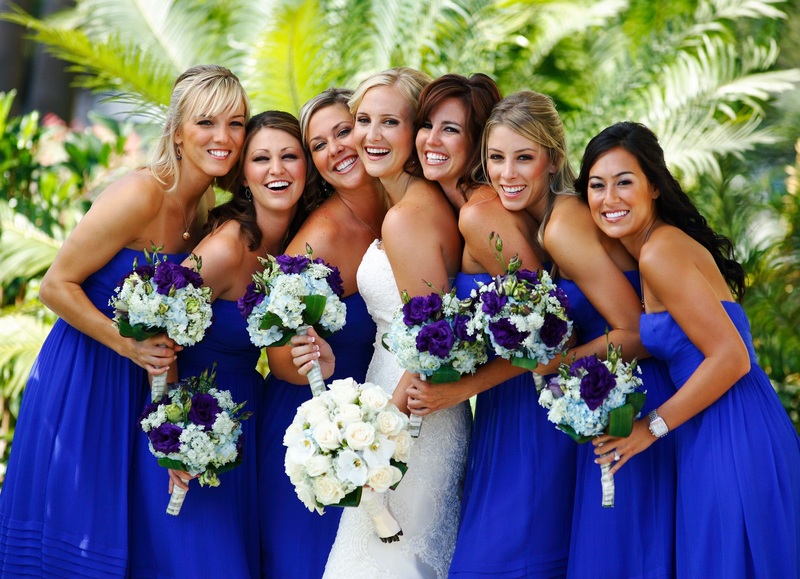 Những mẫu hoa cưới cầm tay màu xanh dương độc đáo